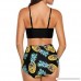 Swimsuits for Women High Waisted Bathing Suits Bikini Set Womens Two Piece Vintage Floral Print Swimsuits Bikinis Yellow B07NRRRGF9